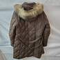 Eddie Bauer's Premium Quality Goose Down Brown Puffer Coat Women's Size L image number 4