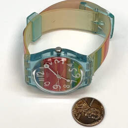 Designer Swatch Swiss Made Multicolor Strap Round Dial Analog Wristwatch alternative image