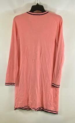 Karl Lagerfeld Womens Pink Long Sleeve Button Front Sweater Dress Size Medium alternative image