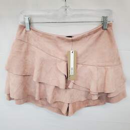 Wm DO+BE Leather Pink Skirt Skort W/Tags Sz M
