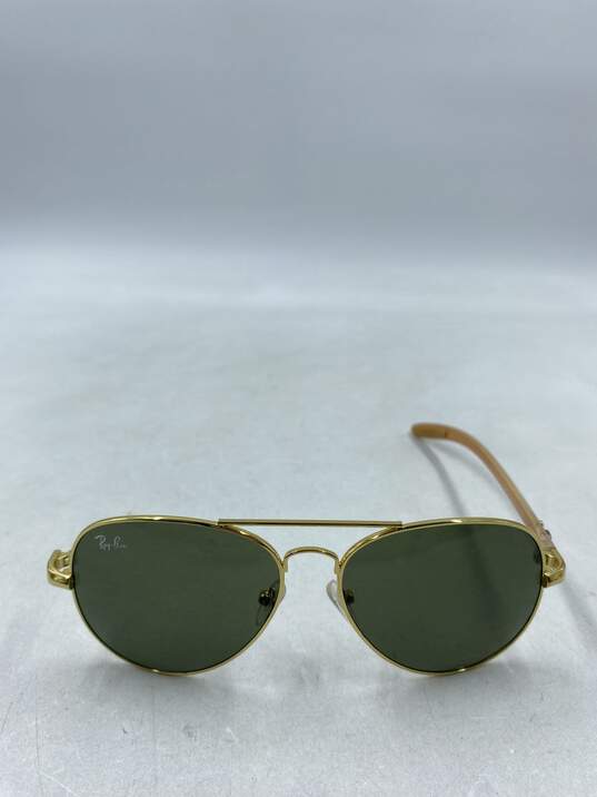 Ray Ban Gold Sunglasses - Size One Size image number 2