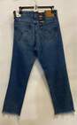 NWT Levi's Womens Blue Distressed High Rise Wedgie Straight Leg Jeans Size 27x26 image number 2
