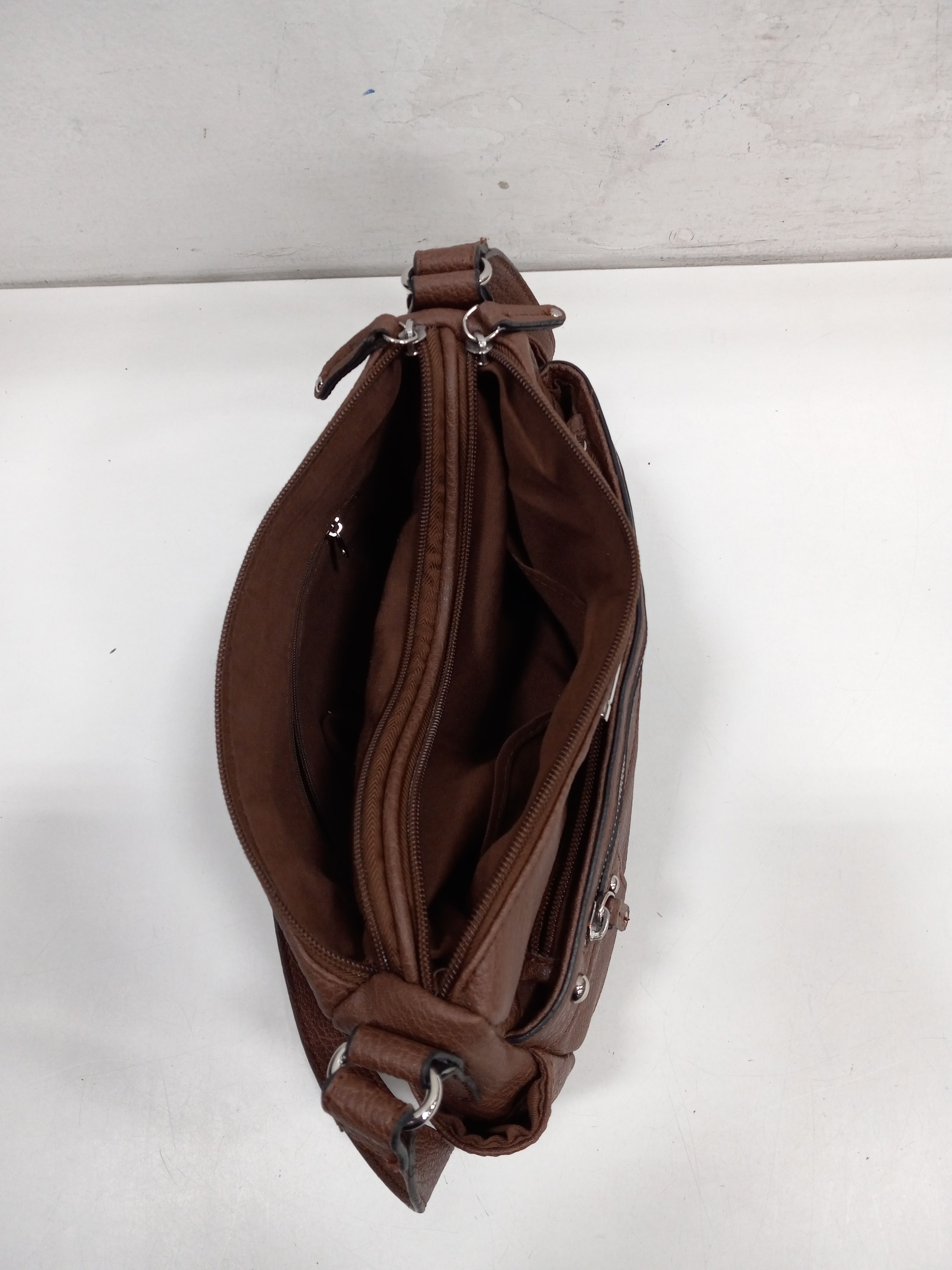 JACLYN SMITH- BROWN Leather Purse $30.00 - PicClick
