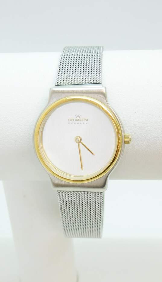 Brighton Designer Two Tone Stud Earrings Variety Bracelets & Skagen Watch 213.9g image number 4