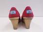 TOMS Classic Red Canvas Wedge Heels Shoes Size 10 M image number 5