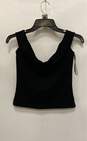 S/W/F Womens Black Sleeveless Full-Zip Cropped Blouse Top Size Small image number 4
