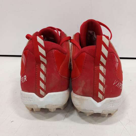 Men's Red Nike Cleats Size 12 image number 4