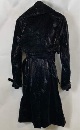 Dior Women's Black Shiny Faux Leather Trench Coat- L alternative image