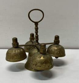 Brass Bell Ornate Liturgical Bells with Etched Leaf Design alternative image