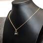 10K Yellow & White Gold Diamond Accent Pendent Necklace image number 3