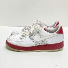 Nike Air Force 1 '07 Perforated White Red Sneaker Casual Shoes Men's Size 11 alternative image