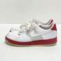 Nike Air Force 1 '07 Perforated White Red Sneaker Casual Shoes Men's Size 11 image number 2