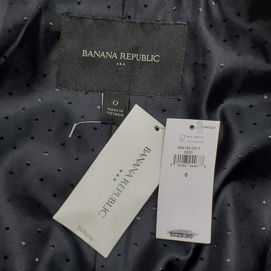 Banana Republic Black Classic Suit Blazer 1 Button Adults Size 0 image number 4