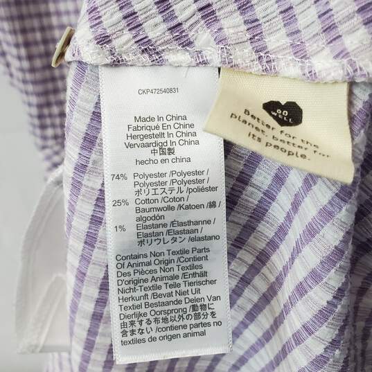 Madewell Kacie Lavender Plaid Mini Shirtdress Size 6 image number 5
