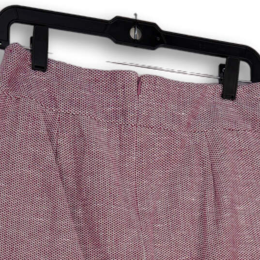 NWT Womens Pink Flat Front Back Zip Pocket Straight & Pencil Skirt Size 4 image number 4