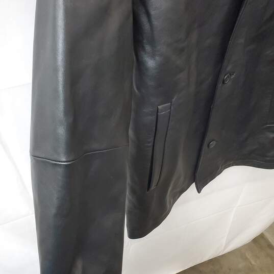 Men's Claiborne Outerwear Quilt Lining Lambskin Leather Jacket Size M/M image number 2