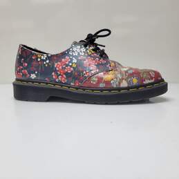 Dr. Martens 1461 Floral Clash Burgundy Shoes Women's 8