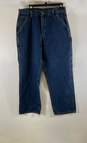 Carhartt Mens Blue Cotton Loose Original Fit Straight Utility Jeans Size 34x30 image number 1