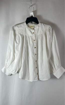 Maeve White Button up Blouse - Size X Small NWT alternative image