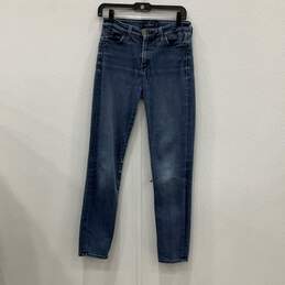 Lucky Brand Womens Blue Denim 5-Pocket Design Straight Leg Jeans Size 4x27