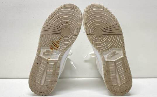 Nike Air Jordan 1 Mid Triple White Sneakers 554725-126 Size 6.5Y/8W image number 6