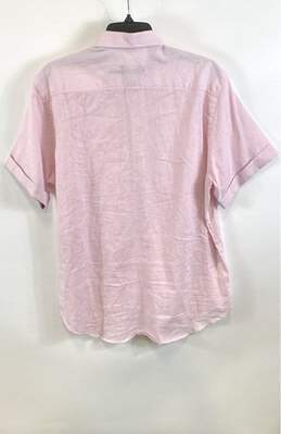 Robert Graham Womens Pink Classic Fit Short Sleeve Button-Up Shirt Size Large alternative image