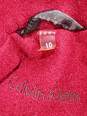Calvin Klein Women's Red Wool Blend Hooded Coat Size 10 image number 4