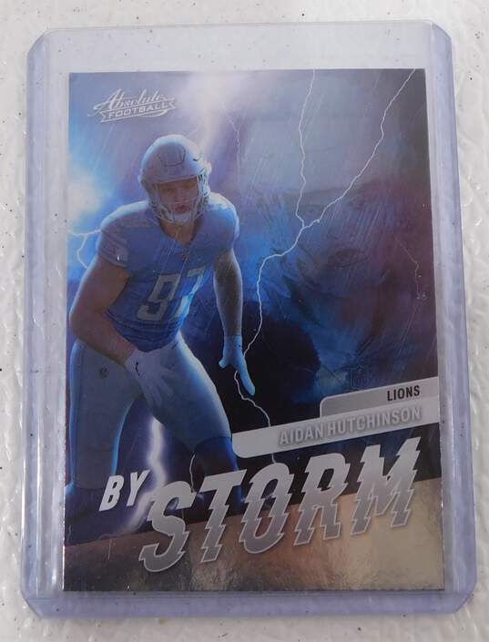 2022 Aiden Hutchinson Panini Absolute By Storm Rookie Detroit Lions image number 1