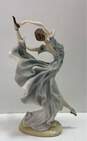 Vintage De Capoli Collection 14in Tall Porcelain Statue Blue Dress Dancer image number 3