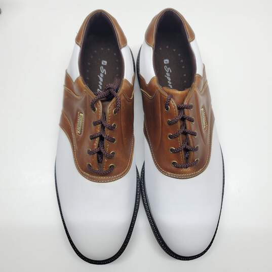 Foot Joy Superlites Brown/White Leather Golf Shoes Men's Size 10, Used image number 1
