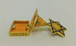 Star of David Jewish Symbol Jeweled Enamel Hinged Trinket Box 3.5 Inch alternative image