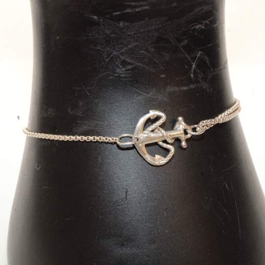 Alex & Ani Sterling Silver Necklace And Bracelet Set image number 4