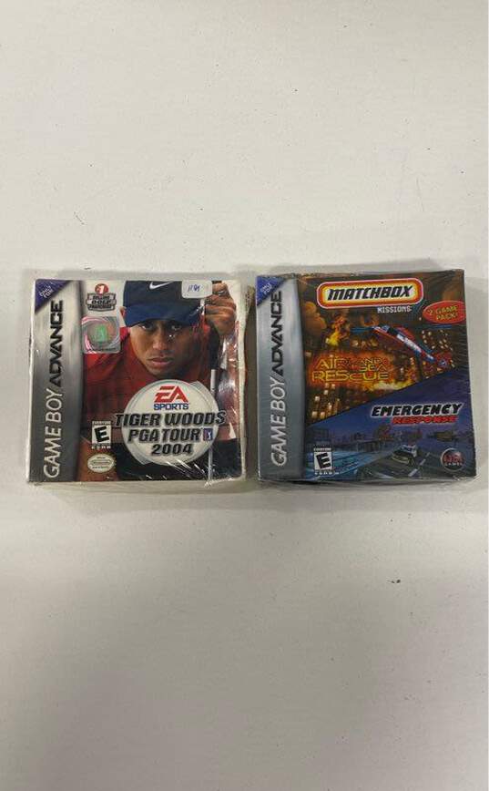 Lot of 2 Sealed Game Boy Advance Games - Tiger Woods 2004 & Matchbox Missions image number 1