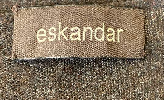 Eskandar Men's Brown Long Cardigan XXL image number 3