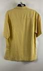 Tommy Bahama Mens Yellow Silk Short Sleeve Collared Button-Up Shirt Size Small image number 2