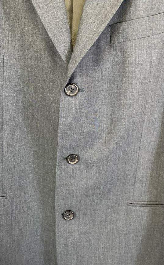 Hugo Boss Mens Gray Einstein Sigma 3 Button Notch Lapel Blazer Jacket Size 42L image number 3