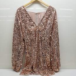 Free People Pink Sequin Dress Size s