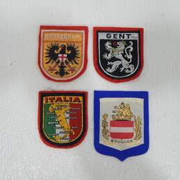 Vintage Travel Souvenir Emblem Patches European Countries Flags Castles Crests alternative image