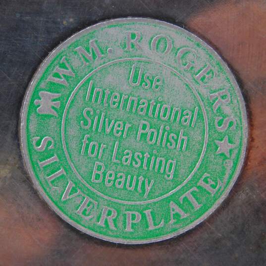 Vintage WM Rogers Silverplate Tea Set w/ Tray Teapot Sugar Bowl & Creamer image number 9