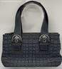 Coach Womens F12310 Dark Blue Monogram Charm Small Size Tote Handbag image number 4