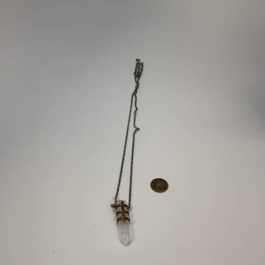 Designer Stella & Dot Two-Tone Adjustable Chain Bullet Pendant Necklace image number 2