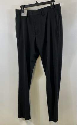 NWT Kenneth Cole Mens Black Slash Pocket Slim Fit Dress Pants Size 33x30