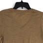 Womens Brown Knitted V-Neck Long Sleeve Pullover Sweater Size Medium image number 4