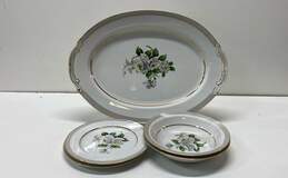 Vintage Maruichi Fine China Plates/Bowles Rose Pattern 5 Pc Set