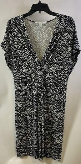 Diane von Furstenberg Women's Black/White Graphic Dress Size 10