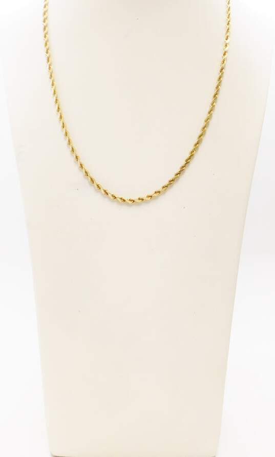 14k Yellow Gold Twisted Rope Chain Necklace 19.4g image number 1