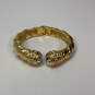 Designer Joan River Gold-Tone Interchangeable End Cap Hinged Cuff Bracelet image number 3