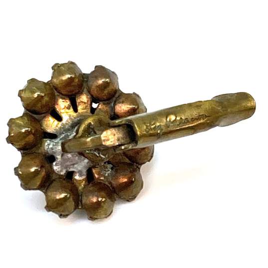 Designer Liz Palacios Gold-Tone Crystal Cut Stone Flower Drop Earrings image number 4