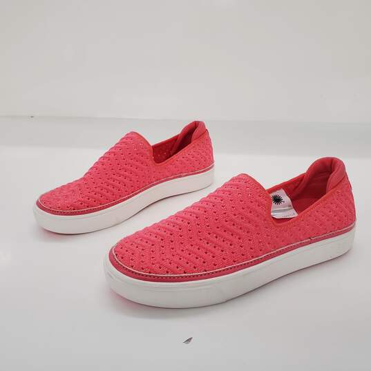 UGG Caplan Slip-On Strawberry Metallic Knit Sneakers Big Kids' Size 4 image number 1