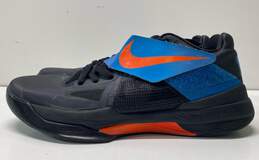 Nike KD 4 Away Black Orange Athletic Shoes Men's Size 9.5